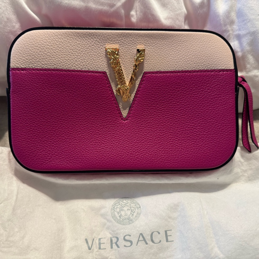 Versace Fuchsia and light pink crossbody